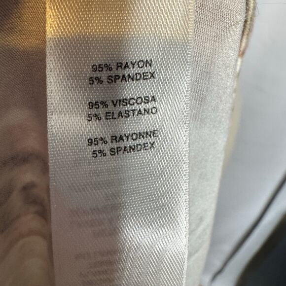 Chico’s 3 XL Animal Print Tie Front Blouse Neutral Striped Tunic Top - Picture 5 of 8